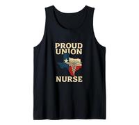 Proud Union Nurse Texas Flag RN Labor Rights Design Débardeur