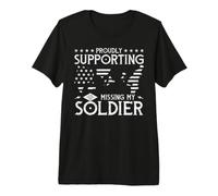 Proudly Supporting Our Troops & Missing My Soldier T-Shirt Haut de Gamme