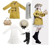 Proudoll Poupée 1/3 BJD 60 cm 61 cm SD Ball Jointed Dolls Vêtements d'hiver Ensembles de vêtements et d'accessoires (08 Kaki)