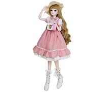 Proudoll Poupée 1/3 BJD 60 cm SD Ball Jointed Dolls Fashion Girl Caroline Perruque Chapeau Robe Bottes Sac à Main Libre à changer DIY Fille Cadeau