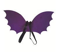 Proumhang Aile de Cape d'Halloween pour Enfants,Ailes de Chauve-Souris pour Enfants de 0 à 8 Ans,Accessoires de Cosplay,Décorations d'Halloween Cape de Chauve-Souris,Violet,S(0-5 ans),48cm x 20cm