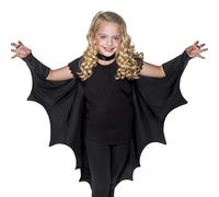 Proumhang Ailes de Chauve-Souris Cape Noir Enfants Déguisement Vampire Costume Halloween