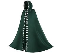 Proumhang Cape à Capuche Maxi Cape Faucheuse Vampire Carnaval Halloween Cosplay Costumes Adultes Vert L