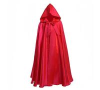Proumhang Cape à Capuche Unisexe Halloween Faucheur Vampire Longue Cape Robe Manteau Noël Faux Bal Sorcière Cosplay Accessoires Costumes Fantaisie pour Enfants Adultes(XL,Rouge)