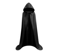 Proumhang Cape à capuchon Noire Déguisement Adulte Costume Halloween Carnaval Noël