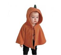 Proumhang Cape d'halloween pour Bébé - Poncho Citrouille/Fantôme pour Enfants,Costume Mignon pour Nouveau-né et Tout-Petit,Vêtement Chaud pour Bébé Orange S(73cm-80cm)