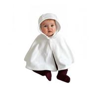 Proumhang Cape d'halloween pour Bébé - Poncho Citrouille/Fantôme pour Enfants,Costume Mignon pour Nouveau-né et Tout-Petit,Vêtement Chaud pour Bébé Blanc S(73cm-80cm)