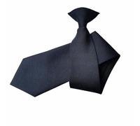 Proumhang Cravate Solide pour Hommes,Cravate à clip pour Uniforme avec Boutonnières,Taille Unique pour Adulte Unisexe 51cm Bleu Marine