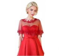 Proumhang Écharpe Chiffon Femme Châles & Étoles Élégants pour Mariage,Soirées & Événements Voile de Mariée,Cape en Chiffon pour Mariée,Demoiselles d'Honneur et Fêtes Taille unique Rouge vin