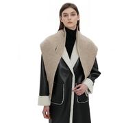 Proumhang Kaki Écharpe Triangle pour Femmes - Cache-Col Tressé d'Hiver, Foulard Léger et Doux,Accessoire Esthétique Fille,95cm x 160cm