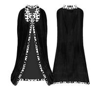 Proumhang King's Cape Costume Stage Performances pour Halloween Costume De Noël Accessoire Noire 190cm