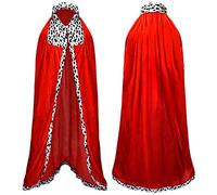Proumhang King's Cape Costume Stage Performances pour Halloween Costume De Noël Accessoire Rouge 170cm