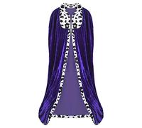 Proumhang King's Cape Costume Stage Performances pour Halloween Costume De Noël Accessoire Violet 150cm
