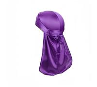 Proumhang Longue Queue Durag, Bandeau Unisexe Durag 360 Waves,Chapeau Turban,Bretelles Larges,Bandana Pirate,Décoration Quotidienne Hip-hop pour Femmes et Hommes,Violet