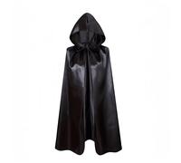 Proumhang Noir Cape à Capuche Enfants Robe Cape de Sorcière Cape de Vampire Cape du Diable Cape Faucheuse pour Garçons Filles Halloween Masquerade Noël Cosplay 120cm