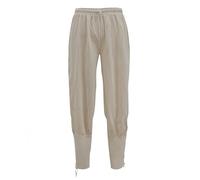Proumhang Pantalon Pirate,Costume de Pirate de la Renaissance Viking de la Renaissance des Hommes,Pantalon de Pirate de Lin Beige M