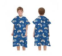 Proumhang Poncho de Surf/Bain/Piscine/Plage pour Enfants,Serviette de Bain à Capuche en Microfibre,Peignoir à Langer en éponge,Poncho de Bain à Capuche pour Garçons et Filles Style 12 75x60cm