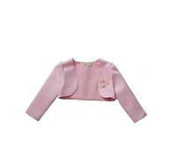 Proumhang Rose Cardigan à Manches Longues pour Filles,Bolero Shrug Cardigan Jacket Cover Up,Châle Ouvert en Satin à Fleurs 3D 120cm