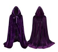 Proumhang Violett Umhang mit Kapuze SAMT für Kinder Halloween Kostüm Vampir Tod 80 cm