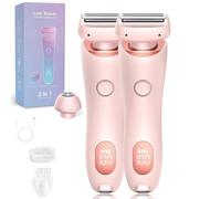 Proustore Razor, Proustore Pro 3.0 Electric Razor for Women, 2 in 1 Electric Lady Shaverwith Removable Head Dual Head Wet & Dry (pink 2pcs)