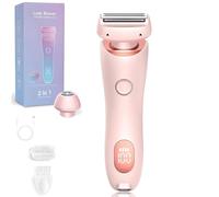 Proustore Razor, Proustore Pro 3.0 Electric Razor for Women, 2 in 1 Electric Lady Shaverwith Removable Head Dual Head Wet & Dry (Pink)