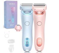 Proustore Razor, Proustore Pro 3.0 Electric Razor for Women, 2 in 1 Electric Lady Shaverwith Removable Head Dual Head Wet & Dry (blue+pink)