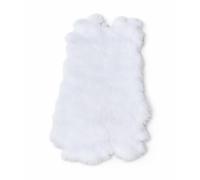 Provellus Grande fourrure de lapin véritable - Colorée, douce et de qualité supérieure (blanc (01))