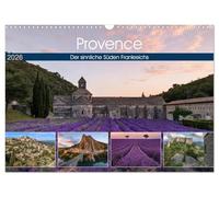 Provence, der sinnliche Süden Frankreichs (Wandkalender 2026 DIN A3 quer), CALVENDO Monatskalender: Von Bergen und Schlössern zu blühenden Lavendelfeldern