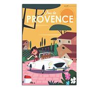 Provence France - Poster vintage de voyage sur toile - Décoration murale - 20 x 30 cm