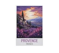 Provence France，Puzzle 1000 Pièces Puzzle en Bois d'impression Haute Définition Défiez Le Problème Stimuler La Créativité Jeu Interactif（75x50cm）-FN70