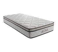 Provence literie Lot de 2 Matelas Alona a Ressorts + Memoire de Forme 80 Kg/m3-80x200 Hauteur +/- 25,5 cm - Accueil Moelleux - Soutien Ferme + 2 Oreillers Visco - 5 Zones de Confort -