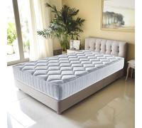 Provence Literie Lot de 2 Matelas Excellence a Ressorts Ensaches + Memoire de Forme 80 Kg/m3-80x200 Hauteur +/- 25,5 cm - Accueil Moelleux - Soutien Ferme + 2 Oreillers Visco -