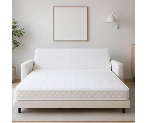 Provence literie Matelas Ferme pour BZ 140x190 x 15 cm - Dim Assise 60 cm - Déhoussable Housse Lavable - 5 Zones de Confort - Ame Poli Lattex Haute Résilience - Hypoallergénique