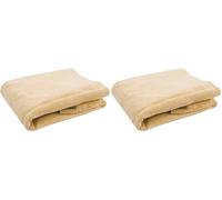 Provence Outillage Peau de Chamois veritable 14 DM ² pour Nettoyage Voiture Caravane Camping Car, Beige (Lot de 2)