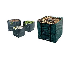 PROvence Outillage WERKA PRO - 06794 Sac de Jardin Vert 200 g/m² 3 pièces & CON:P B47055 Sac Déchets du Jardin Forme Carré 245 L