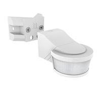 PROVENTA Détecteur de mouvement extérieur 270 degrés extérieur 270° - IP44, 2000W, montage coin/mur/plafond - blanc, portée 12 m, capteur de mouvement, protection anti-fuite (adaptateur inclus)