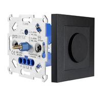 Proventa LED Variateur Bord De Fuite 250W avec Couvercle Design Noir Mat
