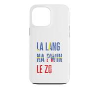 Proverbe créole réunionnais 974 La Lang na pwin Le zo Coque pour iPhone 13 Pro Max