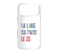 Proverbe créole réunionnais 974 La Lang na pwin Le zo Coque pour iPhone 17 Pro Max