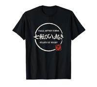Proverbe Japonais Daruma Fall Seven Times Kanji Souvenir T-Shirt