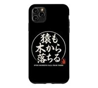 Proverbe Japonais Même Les singes Tombent des Arbres Japon Kanji Coque pour iPhone 11 Pro Max