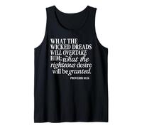 Proverbes 10 24 What Wicked Dreads Righteous Desire Bible God Débardeur