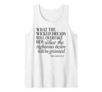 Proverbes 10 24 What Wicked Dreads Righteous Desire Bible God Débardeur