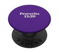 Proverbes 13 20 | Celui Qui Marche avec Le Sage - Verse biblique PopSockets PopGrip Adhésif