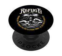Proverbes 18 10 The Name of The Lord is a Strong Tower Bible PopSockets PopGrip Adhésif