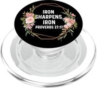 Proverbes 27:17 27 17 Dieu Jésus Religieux Iron Sharpens PopSockets PopGrip pour MagSafe