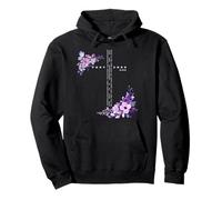 Proverbes 3:5-6 Verset de la Bible chrétienne Croix Fleurs Papillon Sweat à Capuche