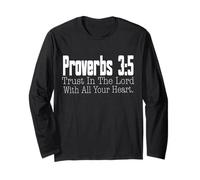 Proverbes 3-5 Trust in The Lord Christian Bible Verse Manche Longue