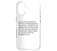 Proverbes 31:10-12 an Excellent Wife Who Can Find? She is Far Coque pour iPhone 17