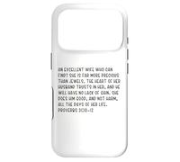 Proverbes 31:10-12 an Excellent Wife Who Can Find? She is Far Coque pour iPhone 17 Pro